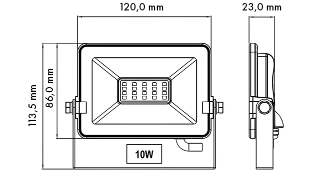 Schéma Projecteur à LED ultra fin MLAFN10X