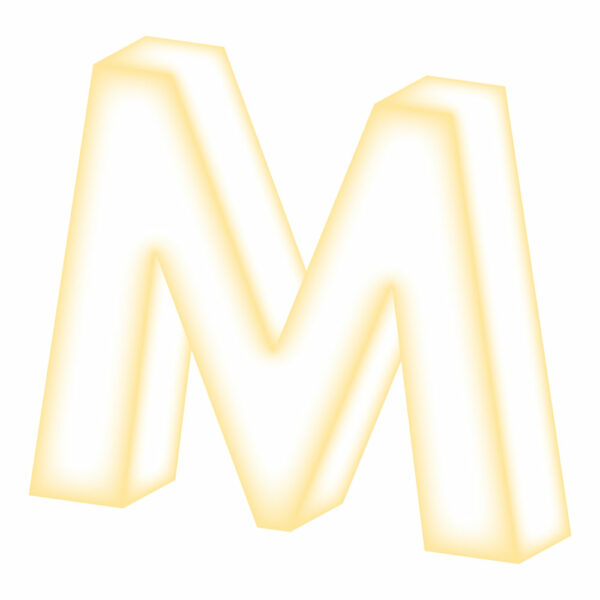 Lettre type 7 Face et champ lumineux