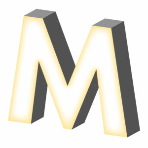 Lettre Type 9 Face avant lumineuse - Boitier