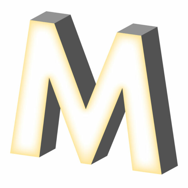 Lettre Type 9 Face avant lumineuse - Boitier