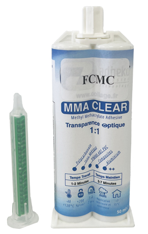 Colle Méthacrylate bi-composants transparente