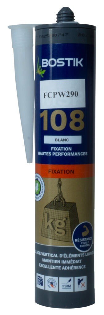 Colle mastic MS polymère mono composant FHG Blanche – 290 ml + buse